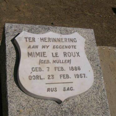 ROUX Mimie, le nee MULLER 1886-1957
