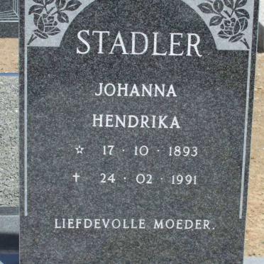 STADLER Johanna Hendrika 1893-1991
