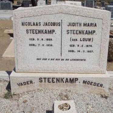 STEENKAMP Nicolaas Jacobus 1868-1930 &amp; Judith Maria LOUW 1874-1927