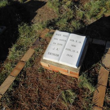 SNYMAN J.A. 1881-1956