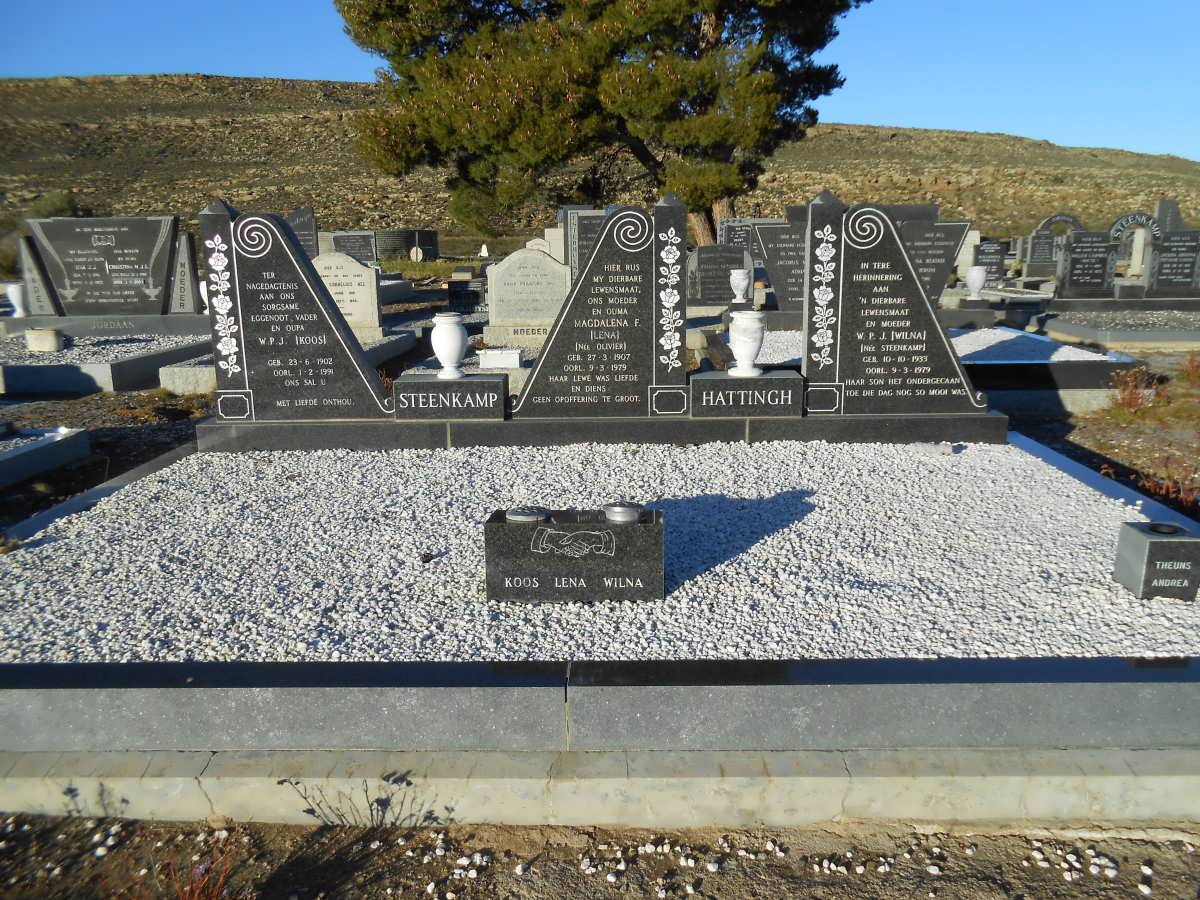 STEENKAMP W.P.J. 1902-1991 & Magdalena F. OLIVIER 1907-1979 :: HATTINGH W.P.J. nee STEENKAMP 1933-1979