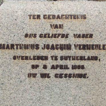 VERMEULEN Marthinus Joachim -1908