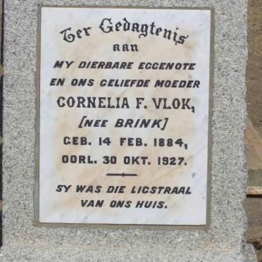 VLOK Cornelia F. nee BRINK 1884-1927