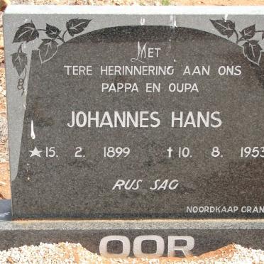 OOR Johannes Hans 1899-1953