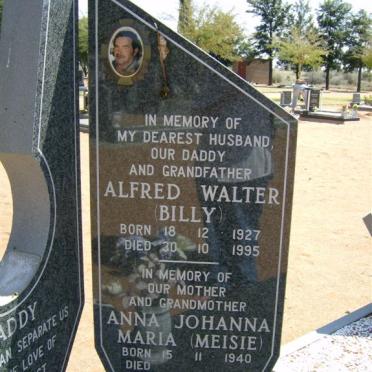 ALLISON Alfred Walter 1927-1995 &amp; Anna Johanna Maria 1940-