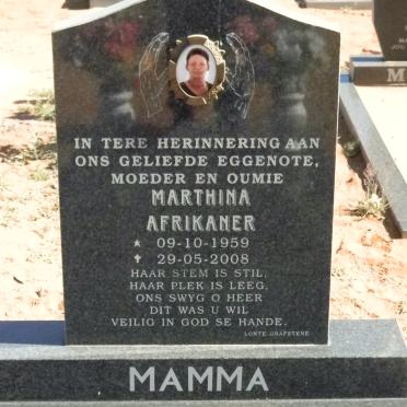 AFRIKANER Marthina 1959-2008