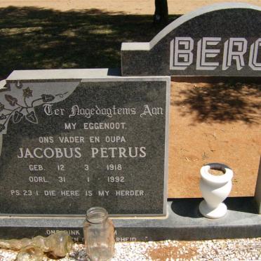 BERGH Jacobus Petrus 1918-1992