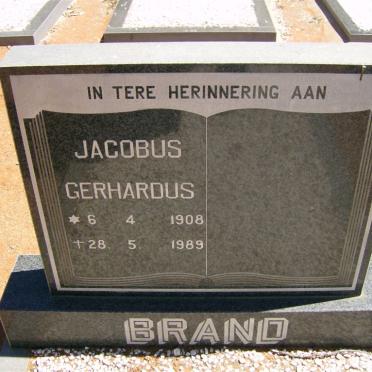 BRAND Jacobus Gerhardus 1908-1989