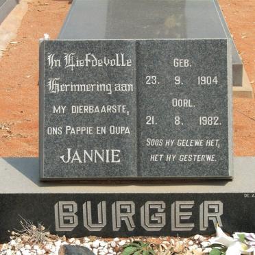 BURGER Jannie 1904-1982