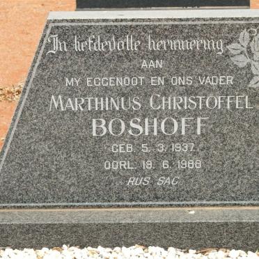 BOSHOFF Marthinus Christoffel 1937-1988