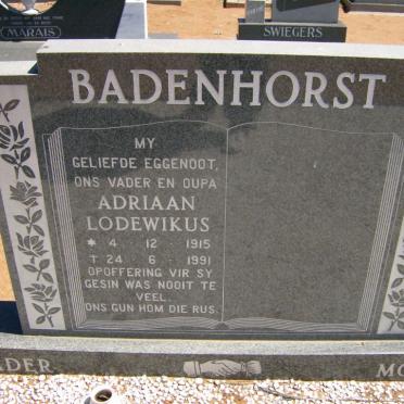 BADENHORST Adriaan Lodewikus 1915-1991