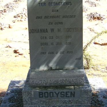 BOOYSEN Johanna W.M. 1899-1991