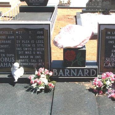 BARNARD Jacobus Abraham 1916-1988 &amp; Anna Susanna Carolina 1928-2007