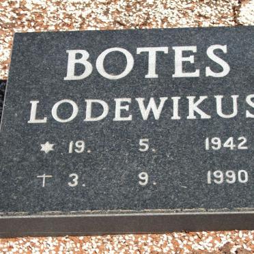 BOTES Hendrik Willem Daniel 1914-1987 &amp; Sarah Louisa 1913-1998 :: BOTES Lodewikus 1942-1990