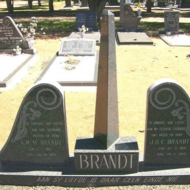 BRANDT J.H.C. 1914-1989 &amp; A.M.M. 1915-1997