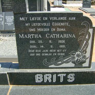 BRITS Martha Catharina 1906-1981