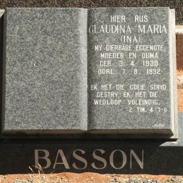 BASSON Glaudina Maria 1930-1992