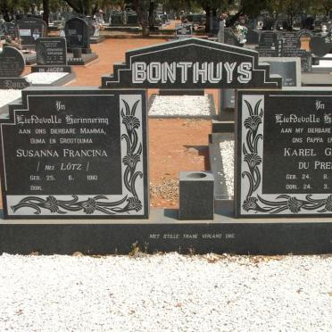 BONTHUYS Karel Gerrit du Preez 1909-1980 &amp; Susanna Francina LÖTZ 1910-