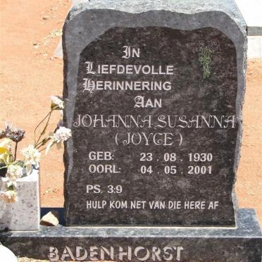 BADENHORST Johanna Susanna 1930-2001