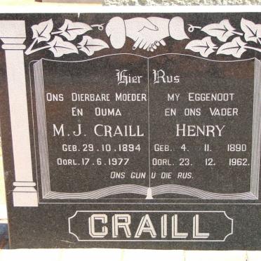 CRAILL Henry 1890-1962 &amp; M.J. 1894-1977