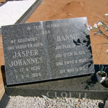 CLOETE Jasper Johannes 1936-1994