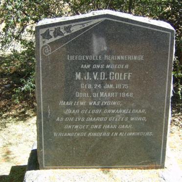 COLFF M.J., v.d 1875-1948
