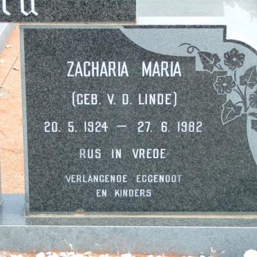 CRAFFORD Frans Johannes 1926-1983 &amp; Zacharia Maria V.D.LINDE 1924-1982
