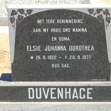 DUVENHAGE Elsie Johanna Dorothea 1922-1977