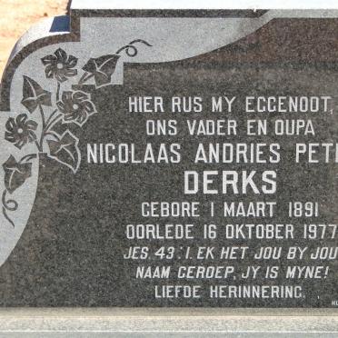 DERKS Nicolaas Andries Petrus 1891-1977