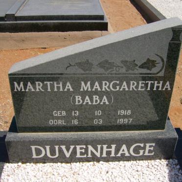 DUVENHAGE Martha Margaretha 1918-1997