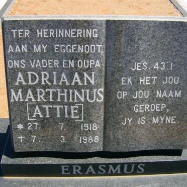 ERASMUS Adriaan Marthinus 1918-1988