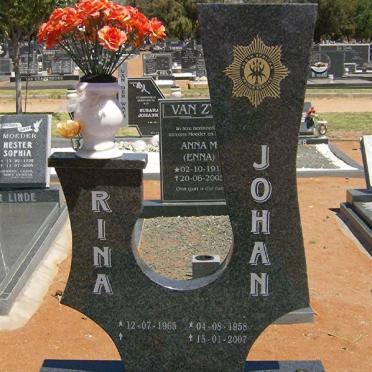 FOURIE Johan 1958-2007 &amp; Rina 1965-