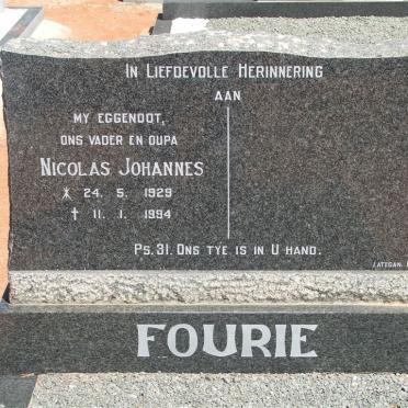 FOURIE Nicolaas Johannes 1929-1994