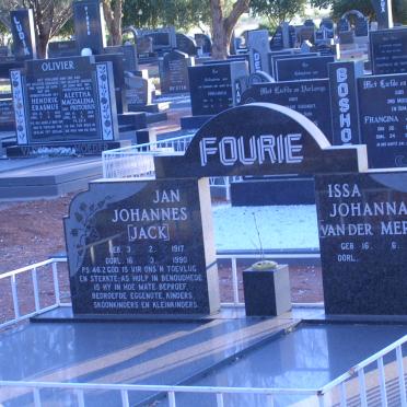 FOURIE Jan Johannes 1917-1990 &amp; Johanna VAN DER MERWE 1924-