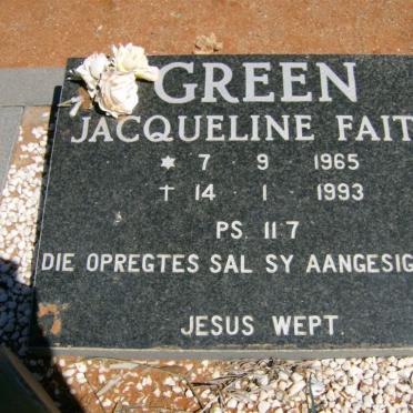 GREEN Jacqueline Faith 1965-1993