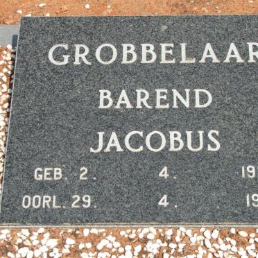 GROBBELAAR Barend Jacobus 1928-1988