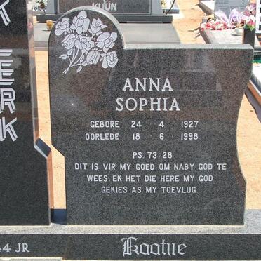 KLERK Anna Sophia, de 1927-1998