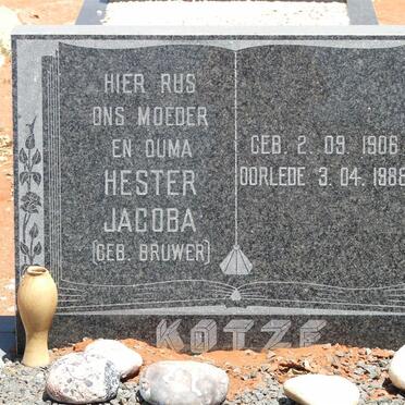 KOTZE Hester Jacoba nee BRUWER 1906-1988