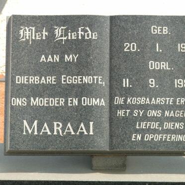 KRADENBURG Maraai, van 1913-1983