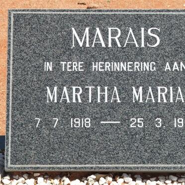 MARAIS Martha Maria 1918-1995