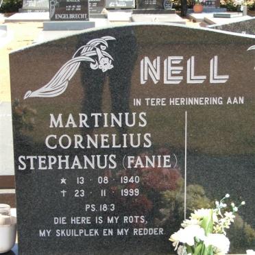 NELL Martinus Cornelius Stephanus 1940-1999