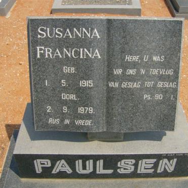 PAULSEN Susanna Francina 1915-1979
