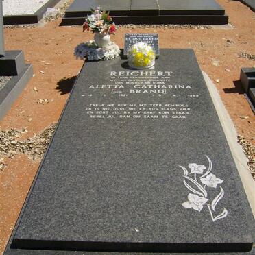 REICHERT Aletta Catharina nee BRAND 1921-1989 :: REICHERT Hermie Brand 1964-2007