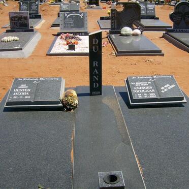 RAND Andries Nicolaas, du 1923-2004 &amp; Hester Jacoba 1934-
