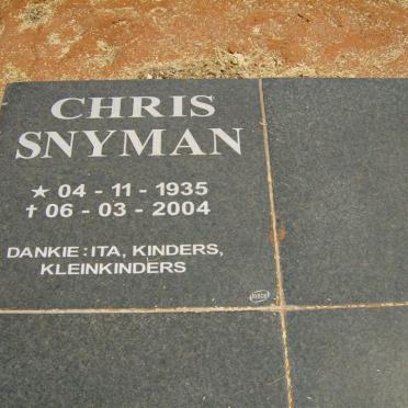 SNYMAN Chris 1935-2004