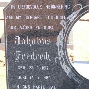 SCHENCK Jakobus Frederik 1917-1990