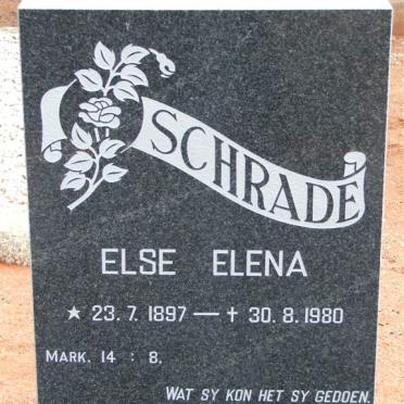 SCHRADE Else Elena 1897-1980