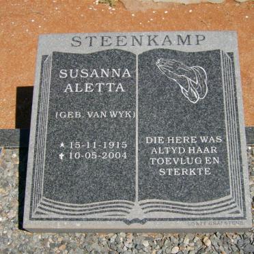 STEENKAMP Susanna Aletta nee VAN WYK 1915-2004