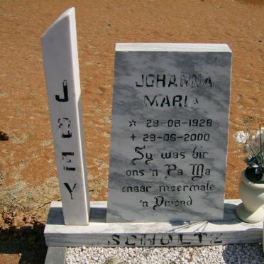 SCHOLTZ Johanna Maria 1928-2000