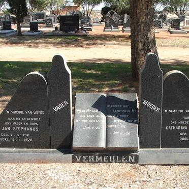 VERMEULEN Jan Stephanus 1911-1975 &amp; Catharina Petronella 1923-1982